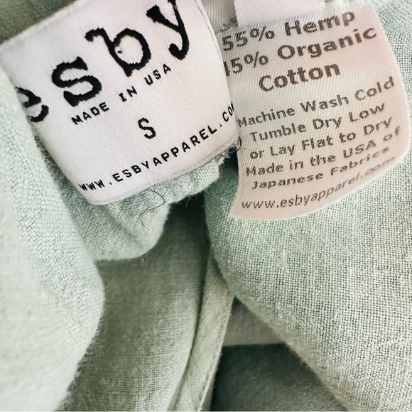 Esby Vivienne Dress Seafoam Hemp and Organic Cotton Maxi Dress Size Small - Picture 12 of 12